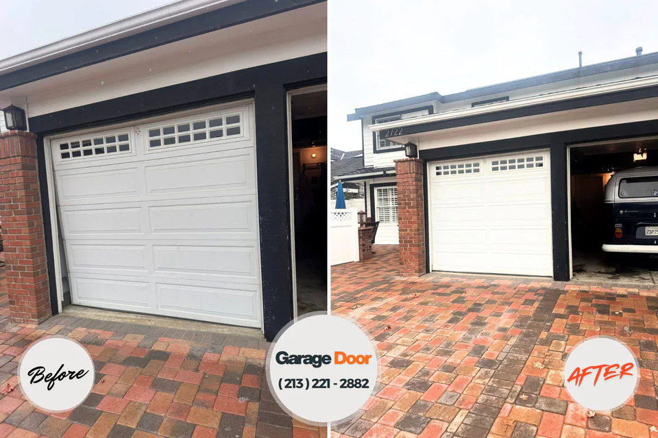 Before and after: garage door repair Vanceburg, KY